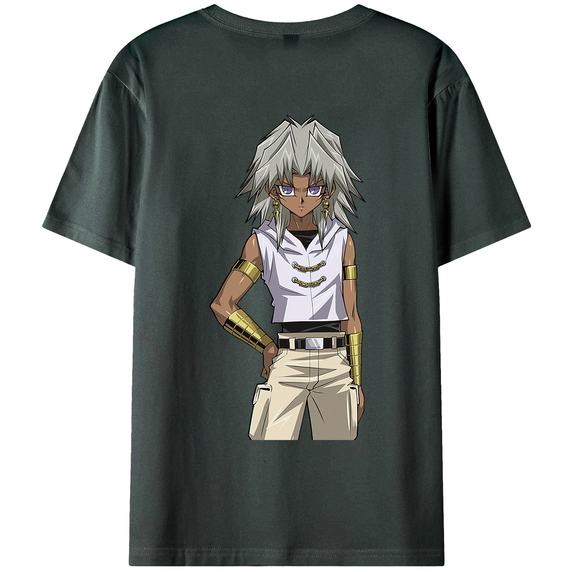 （画像用） 遊☆戯☆王 Yu-Gi-Oh! 綿100％ メンズ半袖Tシャツ（バックプリント） 通気性